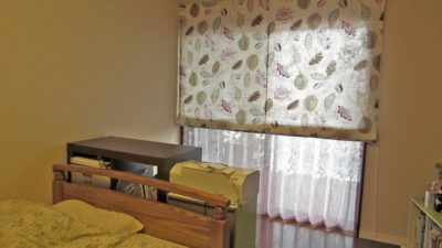 子供部屋も北欧生地で明るく上品にカーテンコーディネート　大阪府茨木市