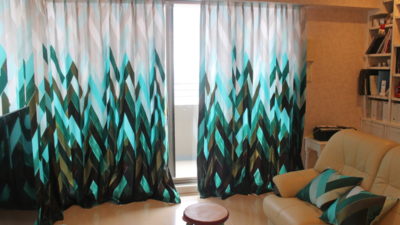 寝屋川市香里園のタワーマンションのオーダーカーテンはモダンな輸入カーテン