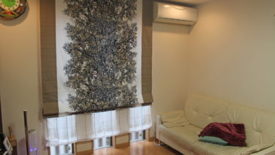 大阪・北摂エリアのお家のカーテンを北欧生地のローマンシェードに替えて気分を一新！大阪府茨木市