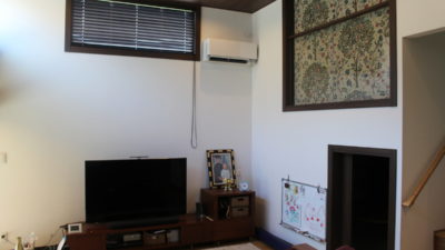 大阪府吹田市のお家にウィリアムモリスの生地で両面シェードを取付しました！